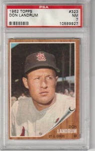 1962 Topps Don Landrum #323, PSA NM 7 (9927) - Picture 1 of 1