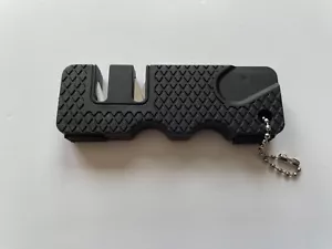 Outdoor Pocket Knife Sharpener Mini Portable Ceramic Carbon Steel Keychain - Picture 1 of 3