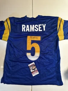 LOS ANGELES RAMS JALEN RAMSEY AUTOGRAPHED SIGNED JERSEY JSA COA    - Picture 1 of 4