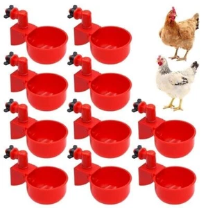 10X Automatischer Hühner-Wasserbecher, Farm Coop, Geflügel-Tränke, Wasserspender - Bild 1 von 9