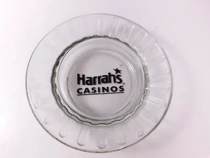 HARRAHS ASHTRAY CLEAR WITH LOGO - Picture 1 of 1