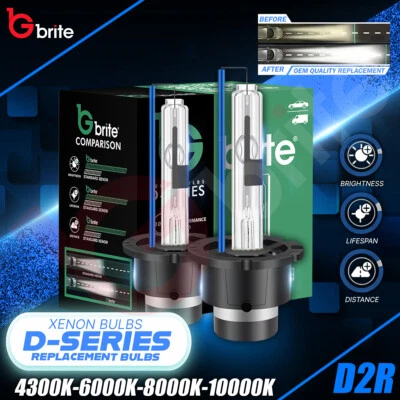 2X D2R BI XENON GAS DISCHARGE BULBS QUARTZ GLASS 4300k 5000K 6K 8k UK STOCK - Image 1 of 4