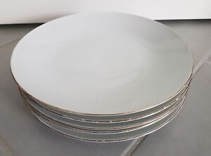 Porzellan Teller (5 Stück), Weiß m. Goldrand von MITTERTEICH BAVARIA 47