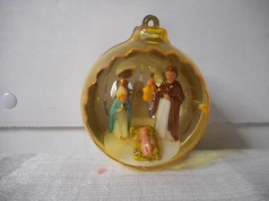 Jewelbrite Plastic Diorama Christmas Ornament Manger Scene 2.5 3-D Star Back - Picture 1 of 11