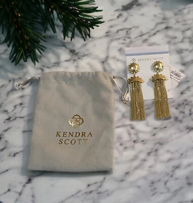 Kendra Scott Sienna Sun Statement Earrings in Gold - Image 1 of 2