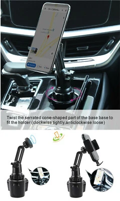 Car Cup Phone Mount Holder Adjustable Long Arm Gooseneck Universal Phone Tablet  - Image 1 of 4