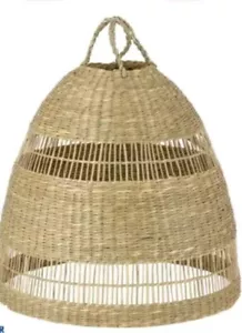 TORARED Large Pendant Lamp Shade Soft Glow Light Sedge Handmade Home Decor 36cm - Picture 1 of 4