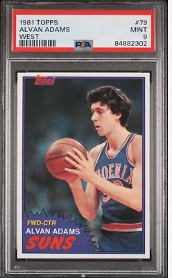 1981 TOPPS  #79 ALVIN ADAMS TOUGH CARD PSA 9 MINT LOOKS GEM NEW PSA CASE (D) - Image 1 of 2