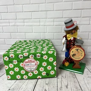 Vintage Original Steinbach Volkskunst Music Box Smoker Clown Wood Nutcracker - Picture 1 of 10
