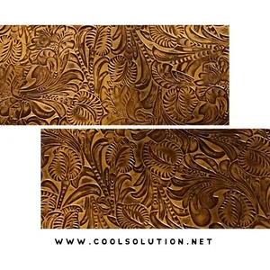Embossed Leather Floral Saddle, Custom Cuts Leather Sheets 8x8,10x8,12x18 Cricut - Picture 1 of 4