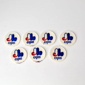 Vintage 1960s 2" Handmade Baseball MLB Felt Patches Montreal Expos Lot of 7 - Picture 1 of 5