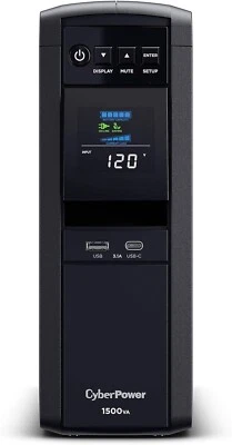CyberPower CP1500PFCLCD PFC Sinewave UPS System, 1500VA/1000W, 12 Outlets, AVR - Image 1 of 4