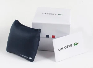 Original NEU Lacoste leere Geschenk Uhrenbox - weiß + blaues Kissen - Bild 1 von 1