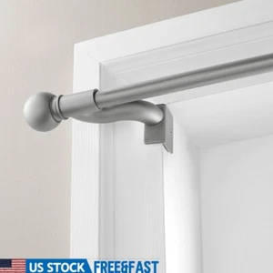 Adjustable Tension Curtain Rod Easy Install Twist & Lock Window Treatment Resin - Picture 1 of 8