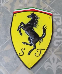 HEAVY 5 COLOUR FERRARI PRANCING HORSE CAST IRON SIGN PLEASE READ DESCRIPTION - Picture 1 of 5