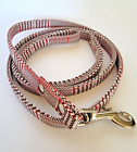Dogs of Glamour Beige & Red Houndstooth Camden Dog Leash Pet Leash 48.25" L New
