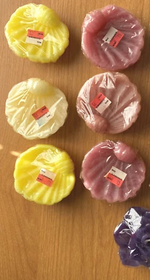 Vintage Shell Scented Decorative Assorted Floating Wax Candles lot of 9 Foto 1 de 4