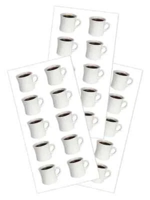 Tazas de café de casa de papel taza pegatinas álbumes de recortes diarios basura collage Foto 1 de 4