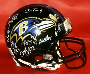 AUTOGRAPHED 2012 BALTIMORE RAVENS SUPER BOWL 47 CHAMPS FS AUTHENTIC HELMET JSA - Picture 1 of 11