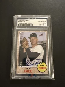 Roy Face Signed 1968 Topps Custom #30 Detroit Tigers PSA/DNA Certified Authentic - Picture 1 of 10