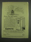 1955 AGA Agamatic Boiler Ad - Certains aiment l'eau chaude, d'autres non