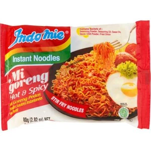 Indomie Mi Goreng Instant Fried Hot and Spicy Noodles Pack 80g X 5 Packs - Picture 1 of 2