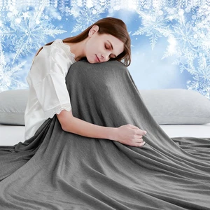 Coperta Rinfrescante King Size ❄️ Morbida Traspirante Estiva Copriletto Nero 90x108 - Foto 1 di 7