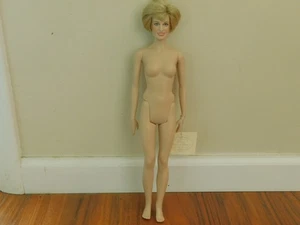 Franklin Mint Princess Diana Glamour Nude Doll Stain On Arms And Back W COA - Bild 1 von 10