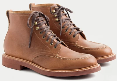 NUEVO EN CAJA 7.5 J.Crew Cuero Kenton Pacer Botas GYW Rústicas Canoa Marrón Foto 1 de 4