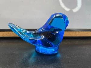 Vintage Bluebird Of Happiness Cobalt Blue Glass Signed Leo Ward 1956 - Picture 1 of 5