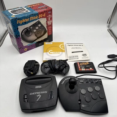 Sega Genesis 3 Console Bundle 6 Game Cartridge Power RCA SG-6 In Box Tested! - Image 1 of 4