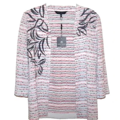 NWT MING WANG SZ.PETITE SMALL  HERITAGE FIT MULTI COLOR CARDIGAN JACKET - Image 1 of 4