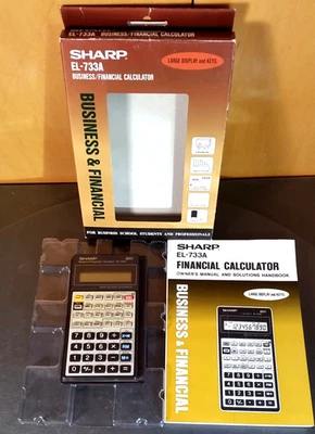 New - Sharp EL-733A Portable Business & Financial 10 Digit Calculator /Cover - Image 1 of 4