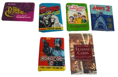 Lot of 6 sealed Trading Card Packs from the 70s and 80s Movies & TV + Foto 1 de 4