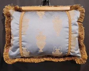 Sherry Kline Decorative Throw Pillows Blue Gold 20 EXCELLENT! - Picture 1 of 5