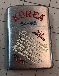 G.I. 1964-1965 Korea Zippo Cigarette Lighter Engraved Gag Gift - Picture 1 of 7