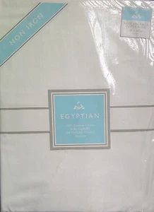 200 TC CREMA SIN HIERRO SUPERKING TAMAÑO PLATAFORMA ALGODÓN EGIPCIO CENEFA BASE - Imagen 1 de 1