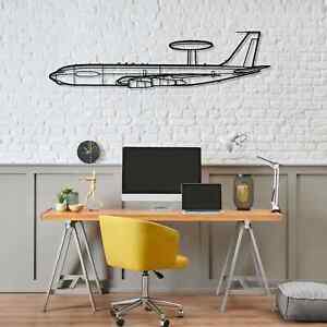 Wall Art Home Decor 3D Acrylic Metal Plane Aircraft USA Silhouette E-3C Sentry