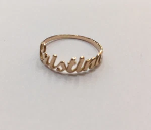 RING MIT NAMEN CHRISTINA ROSEGOLD 18 KT DAMEN Gr. 1,3 Gr. 18 - Bild 1 von 7