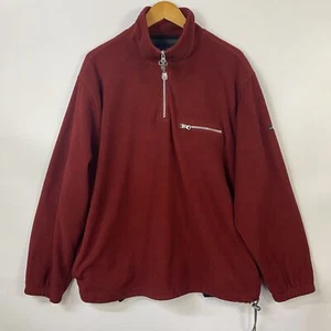 Chaqueta polar para hombre IZOD PerformX XL granate manga larga 1/4 cremallera Activeware - Imagen 1 de 11