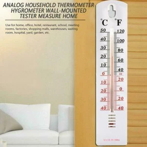 Wall Temperature Gauge Monitor Indoor Outdoor Home hygrometer thermometer New - Picture 1 of 11