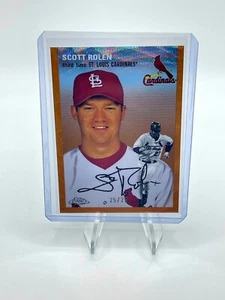 2023 Topps Chrome Platinum Anniversary Scott Rolen Orange Refractor 25 /25 - Picture 1 of 3