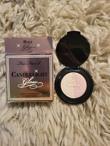 Too Faced Candlelight Glow ROSY GLOW Highlighting Powder Duo 2.5g NIB 