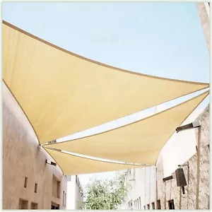 ColourTree Triangle Sun Shade Sail Outdoor Garden Patio Pool Awning Canopy Top - Picture 1 of 34