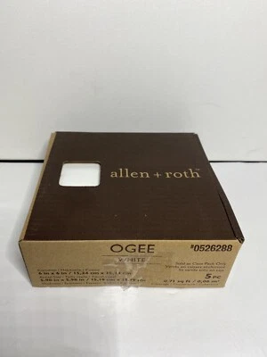 Piezas de azulejos blancos de cerámica Allen + Roth Ogee 0526288. Pack de 5. Nuevo Foto 1 de 4