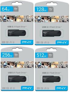 PNY USB 32GB 64GB 128GB 256GB 3.0 Flash Drive Memory Stick Pen 