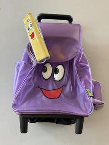 Dora the Explorer Purple Rolling Backpack Luggage Case Adjusting Handle - Picture 1 of 13
