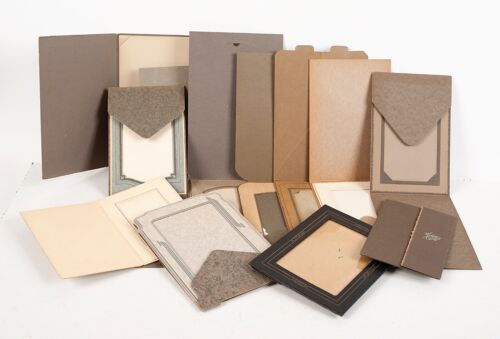 12 Antique/Vintage Cardboard Picture Frames -Many Sizes- Early to Mid 1900's