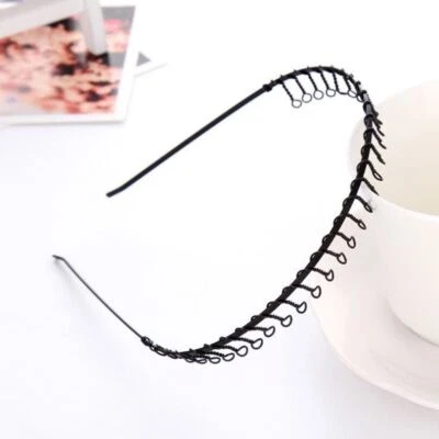 METAL wire HEADBAND football sports gym toothed alice hair head band Mens Boys