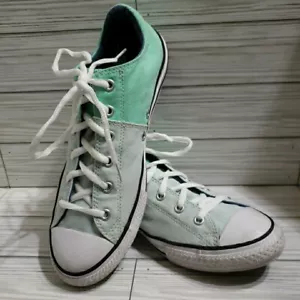 Converse Chuck Taylor AllStar Low Top Sneakers Size Junior 6 Mint Green Two Tone - Picture 1 of 21